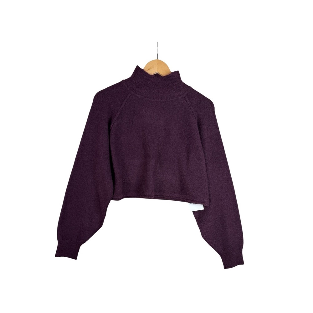 New Arizona Cropped Turtleneck Sweater size‎ Large Purple